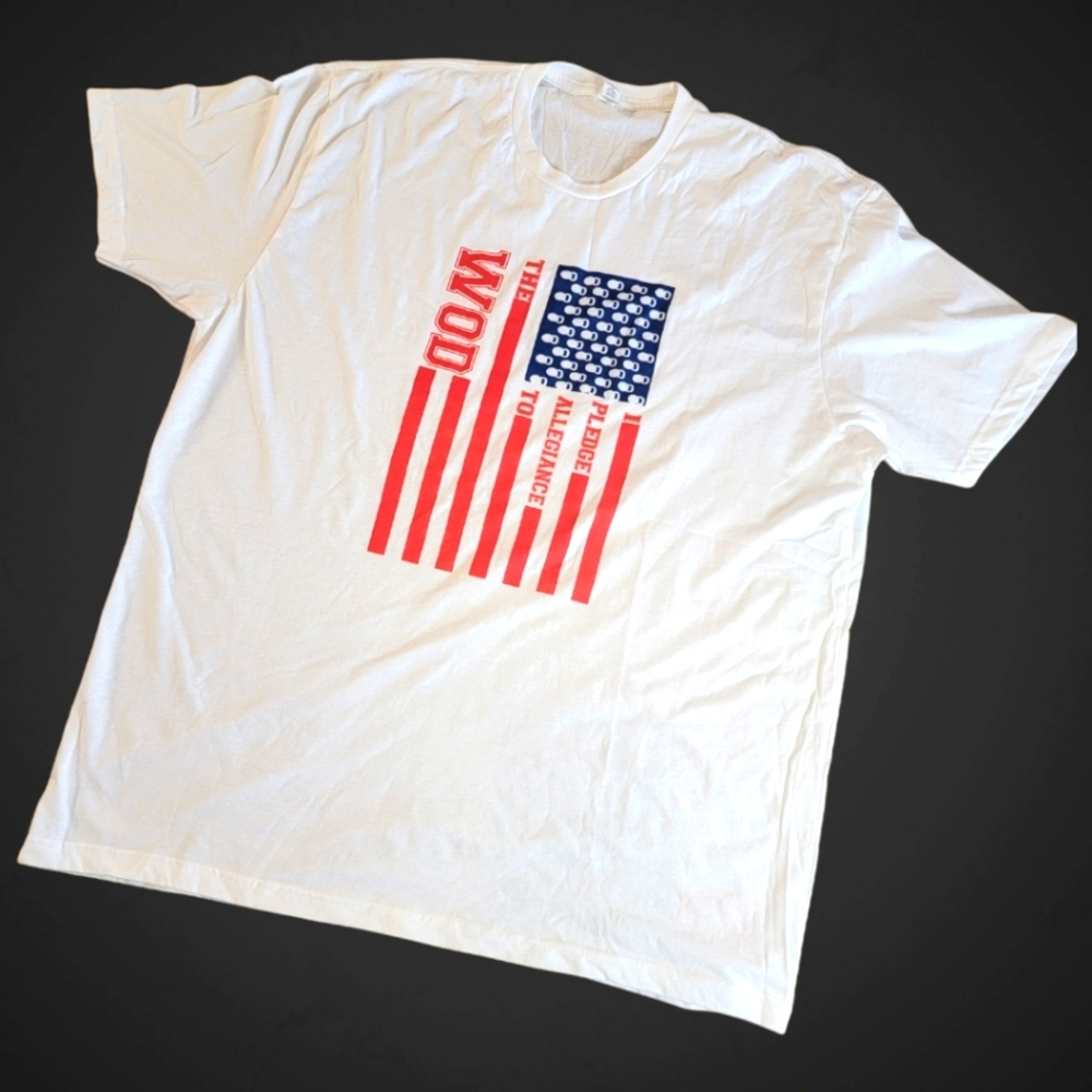 Dirty Wod Gear Men's USA Flag White